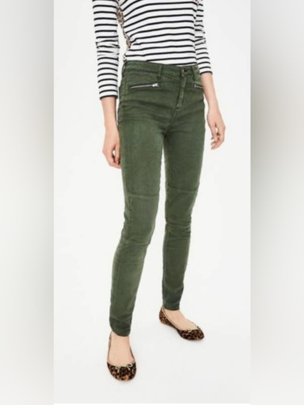 Boden Olive Green Brighton Biker Pants NWOT